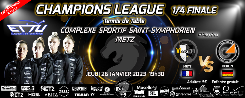 1/4 Finale Ligue des Champions - Metz vs Berlin