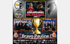 👏👏Bravo, Pauline !🏓 🥇🥉🥉