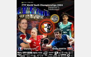 🎉🏓 Charlotte Lutz et Siméon Martin sont aux Mondiaux Jeunes 2024 !