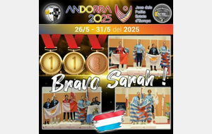 🥇 TRIPLÉ MÉDAILLÉ POUR SARAH DE NUTTE ! 🥇