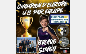 🏓✨ CHAMPION D’EUROPE U13 ! ✨🏓