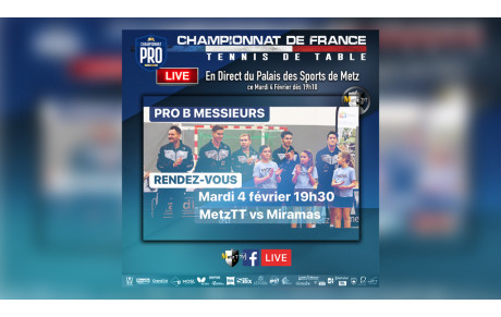 LIVE BROADCAST PRO B vs MIRAMAS