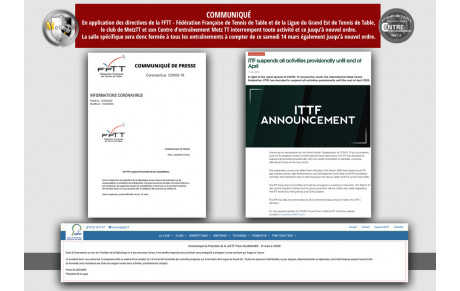 COMMUNIQUÉ - COVID 19