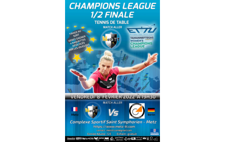 1/2 finale Champions League - Metz VS Berlin - Mardi 8 Février 19h30 à Metz