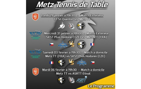 🔥🏓Programme chargé