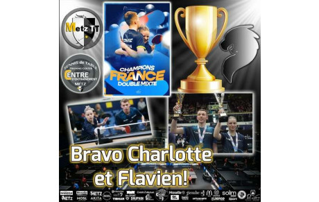 🏆 CHARLOTTE CHAMPIONNE DE FRANCE 2025 EN DOUBLE MIXTE ! 🏓🔥