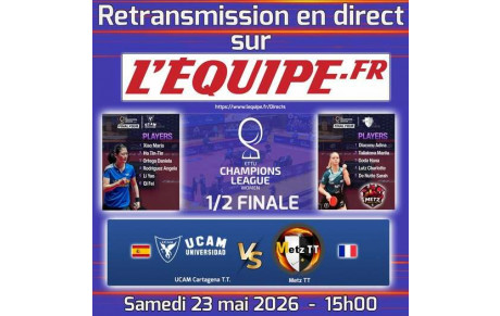 📺 DEMI-FINALE DE CHAMPIONS LEAGUE EN DIRECT ! 🏓🔥