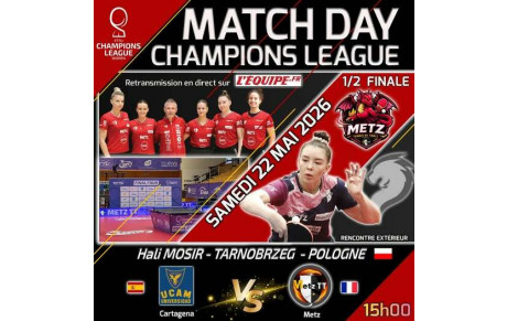 🏓🔥 MATCH DAY – DEMI-FINALE DE LIGUE DES CHAMPIONS ! 🔥🏓