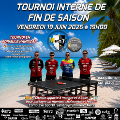 🏓 Tournoi interne de fin de saison du Metz TT ! ☀️🌴